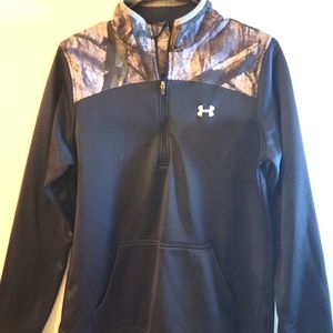 Under Armour Black & Camo 3/4 Zip Hoodie
